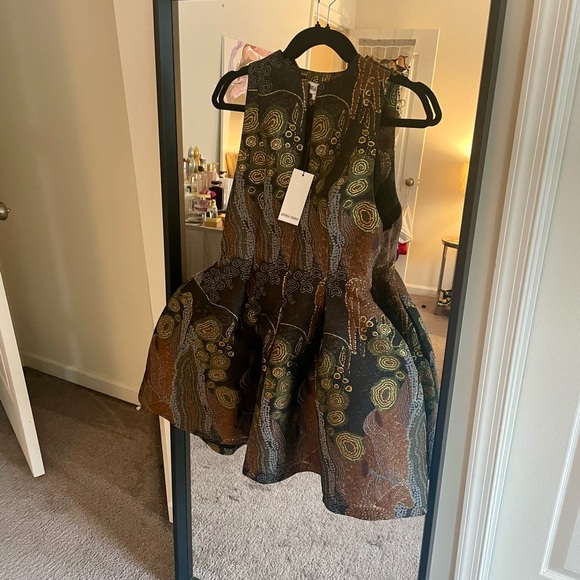 Andrea Iyamah VENTI HIGH NECK MINI JACQUARD DRESS - Picture 6 of 9